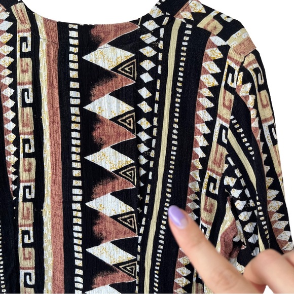 Tribal button down top - Picture 6 of 7